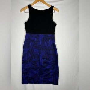 Theory dress in black and blue with side zipper Size 6